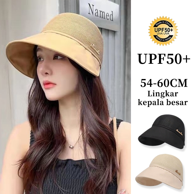 Topi Wanita Topi Anti Uv Topi Umroh Pantai Kupluk Berkebun Outdoor Premium Lebar Musim Panas Bernapa