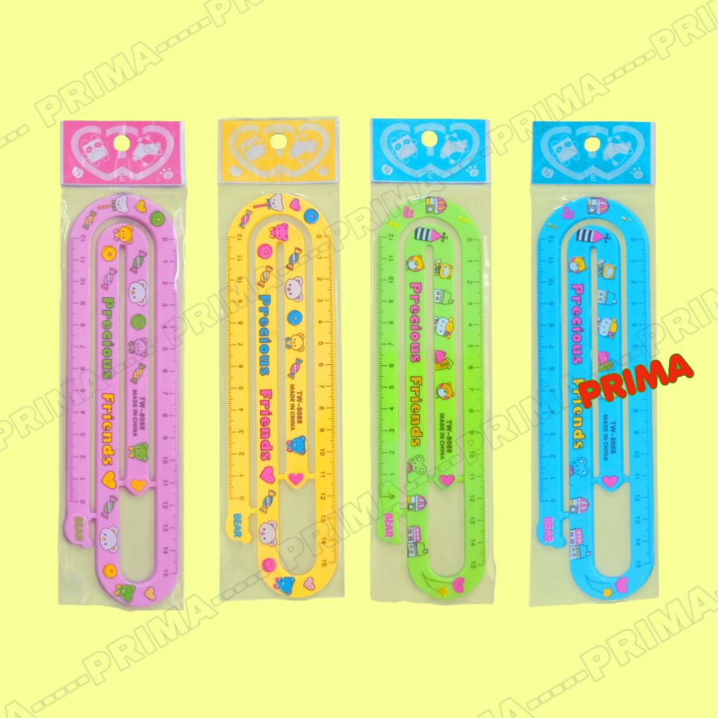 PENGGARIS IMUT / PENGGARIS FANCY / PENGGARIS LUCU / PENGGARIS PEMBATAS BUKU 15CM