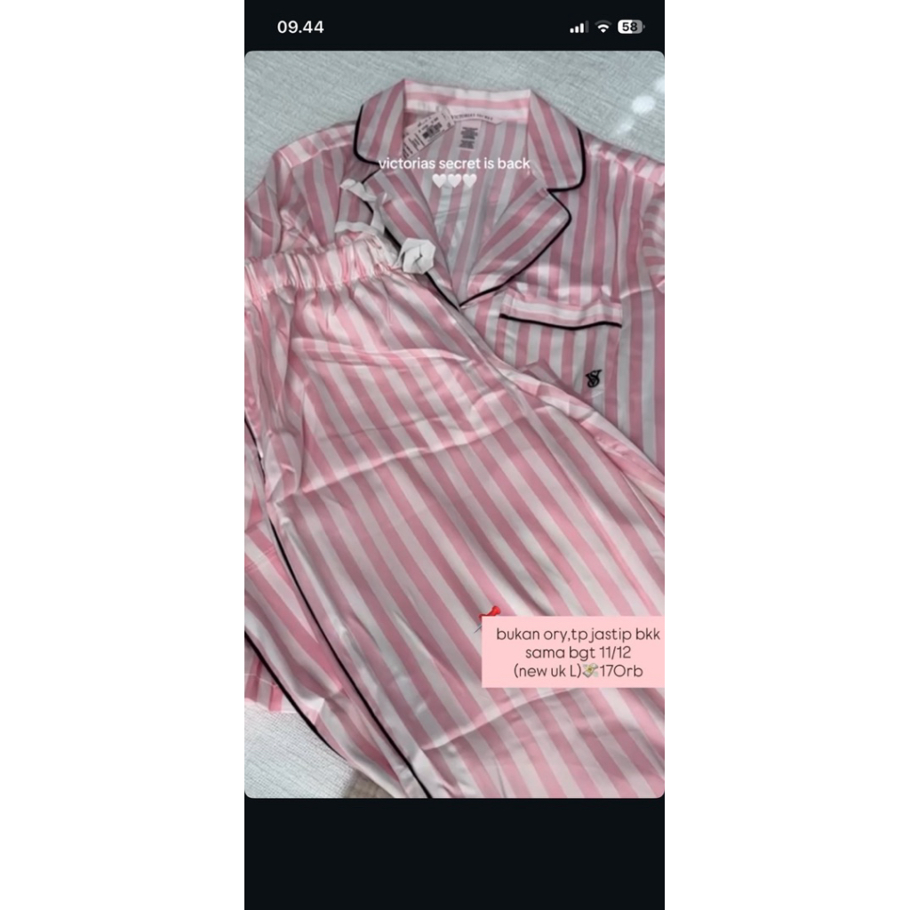 PRELOVED piyama vs pink (new)