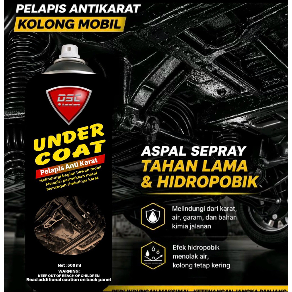 Semprotan pelapis anti karat dan anti bocor untuk kolong kendaraan, atap, dinding, dan permukaan log