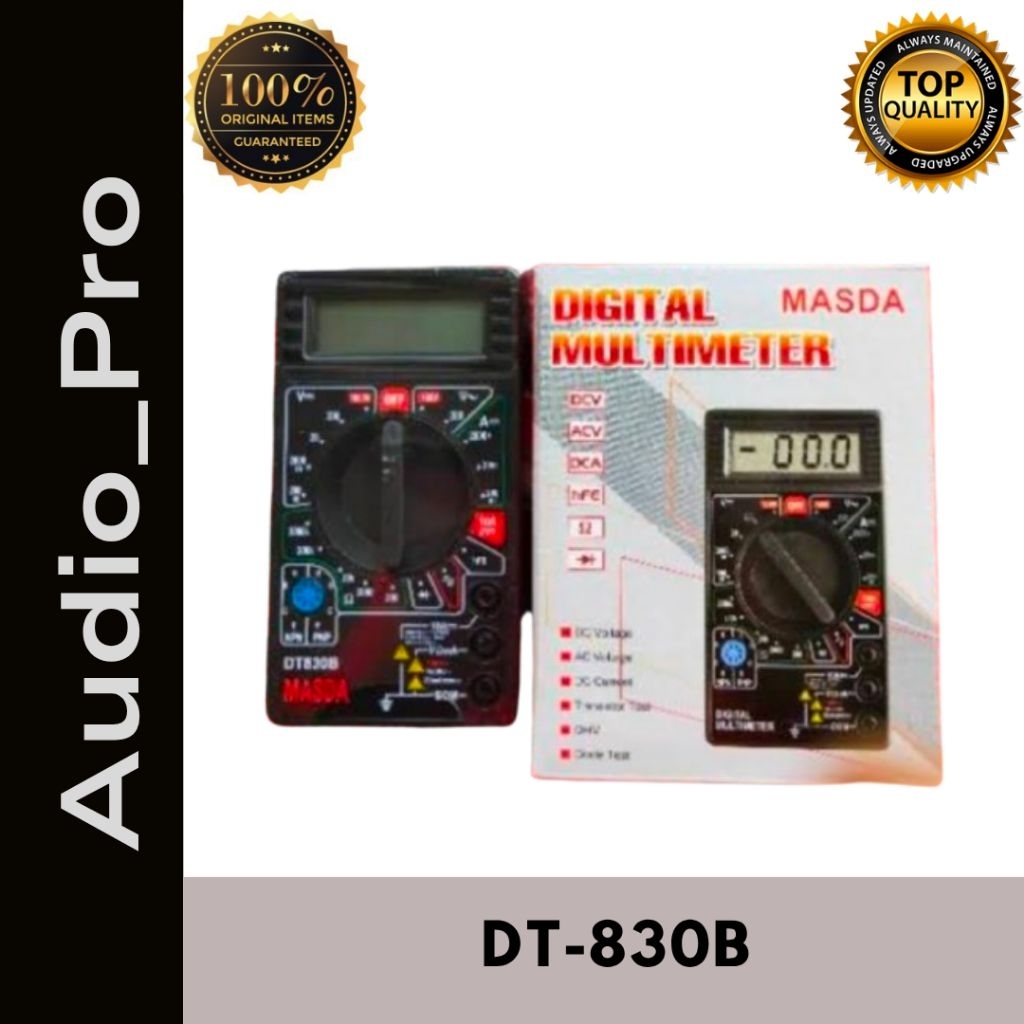 Multitester Digital Multimeter Avometer Digital Masda DT830D