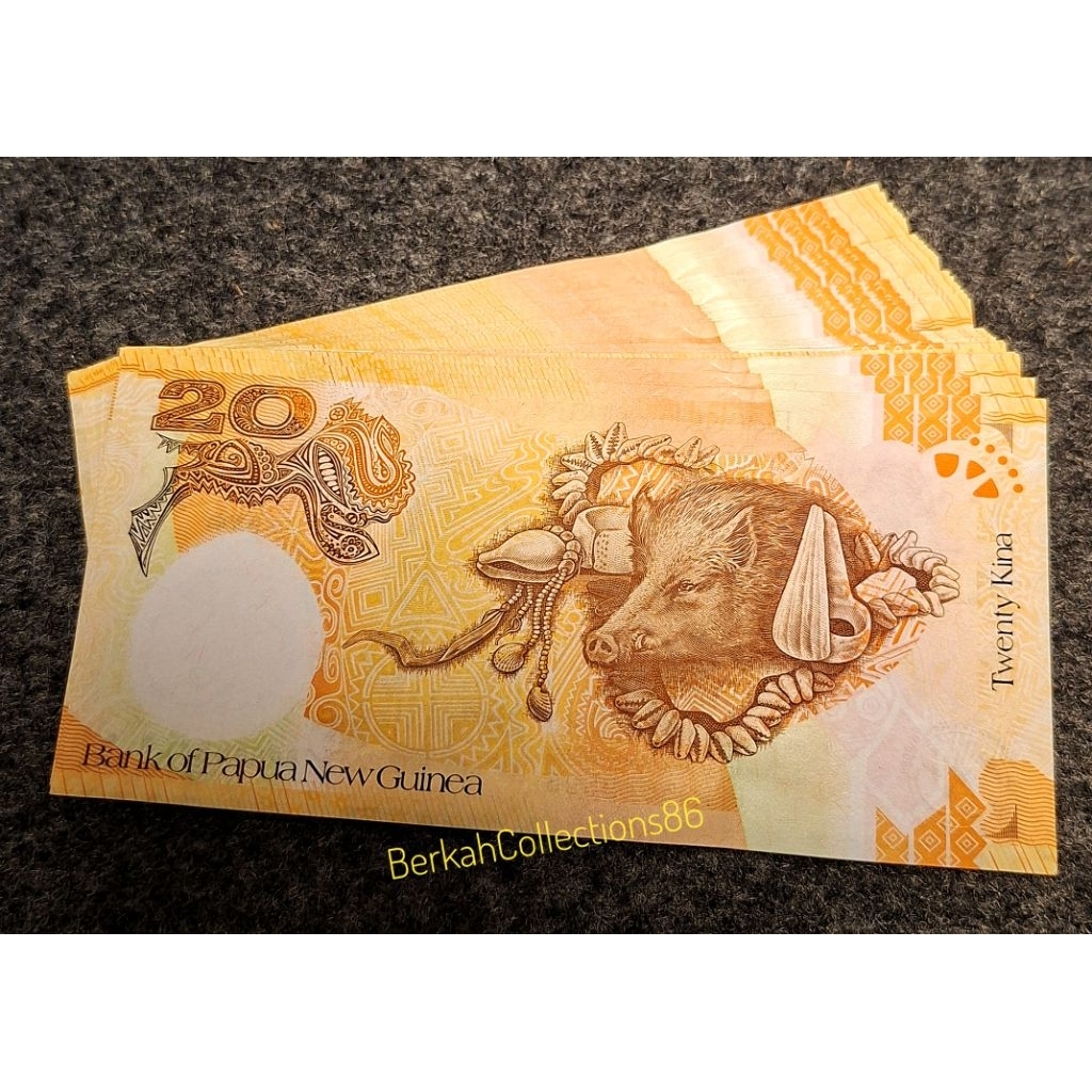 20 kina uang asing papua new guinea gresss unc