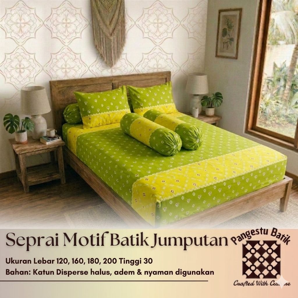 Sprei Tinggi 30 Cm 200x200 180x200 160x200 120x200 Jumputan Batik