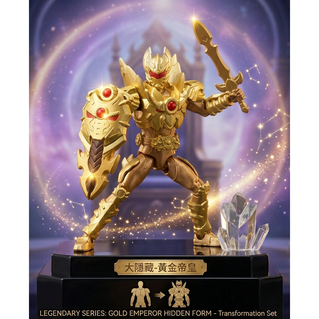 AULDEY ARMOR HERO WAVE 1. SECRET - GOLDEN EMPEROR ARMOR - Armor Hero Light Shadow Legend series.
