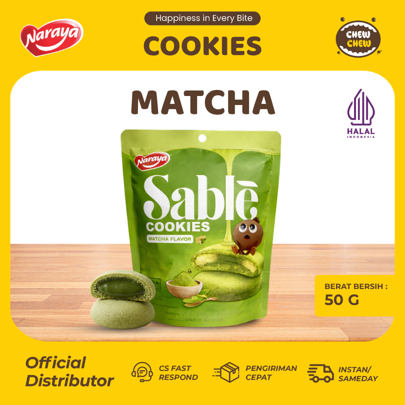 Naraya Sable Cookies 50g Matcha
