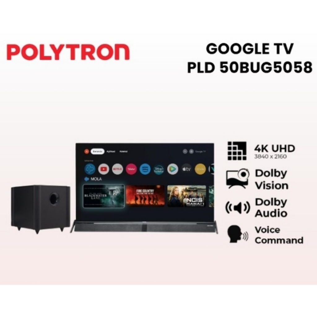 POLYTRON 4K UHD Smart  Soundbar 50 Inch PLD 50BUG5058