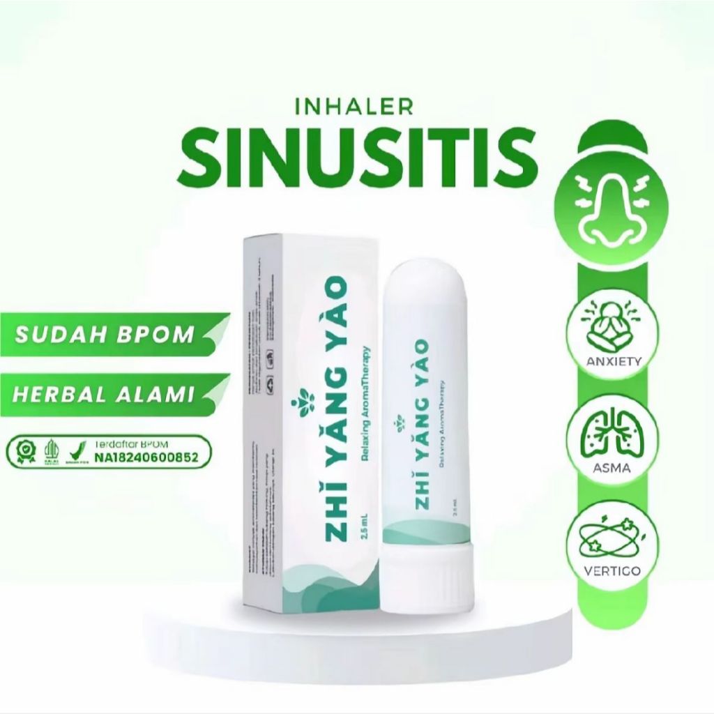 Zhi Yang Yao Inhaler Sinusitis - Inhaler Herbal Terapi Hidung Tersumbat dan Vertigo BPOM