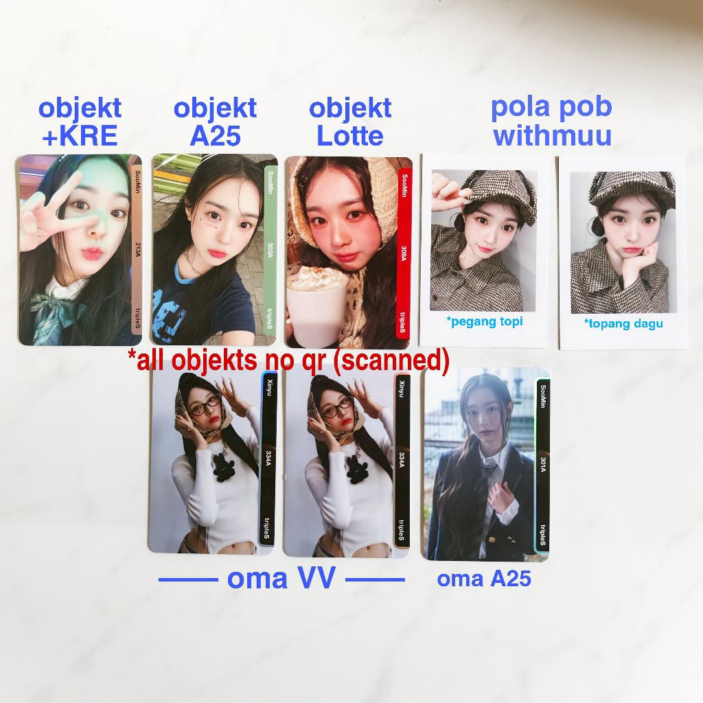 TRIPLES OBJEKT PHOTOCARD PC POLAROID POLA POB WITHMUU MERCHANDISE MD DOUBLE CLASS DCO OFFICIAL ALBUM