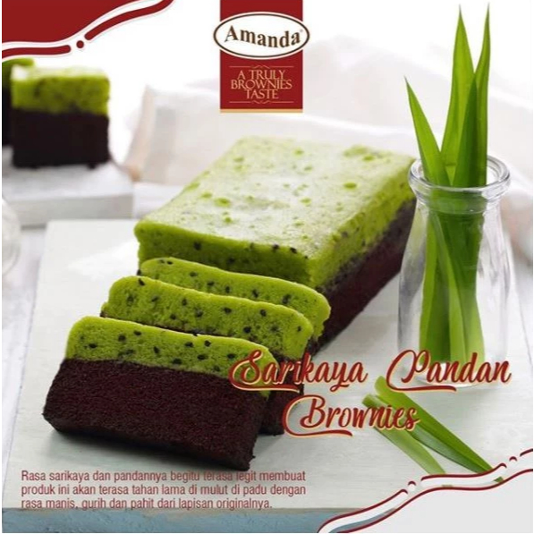 Amanda Brownies Sarikaya Pandan oleh oleh Bandung Amanda - Brownies Sarikaya Pandan