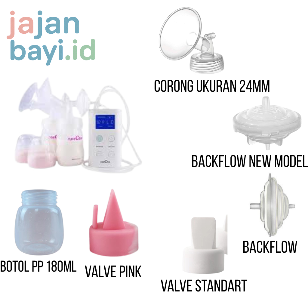 Spare Part Pompa ASI Spectra 9+ | Botol PP 180 ml Spectra 9+ | Valve Spectra 9+ | Backflow Spectra 9