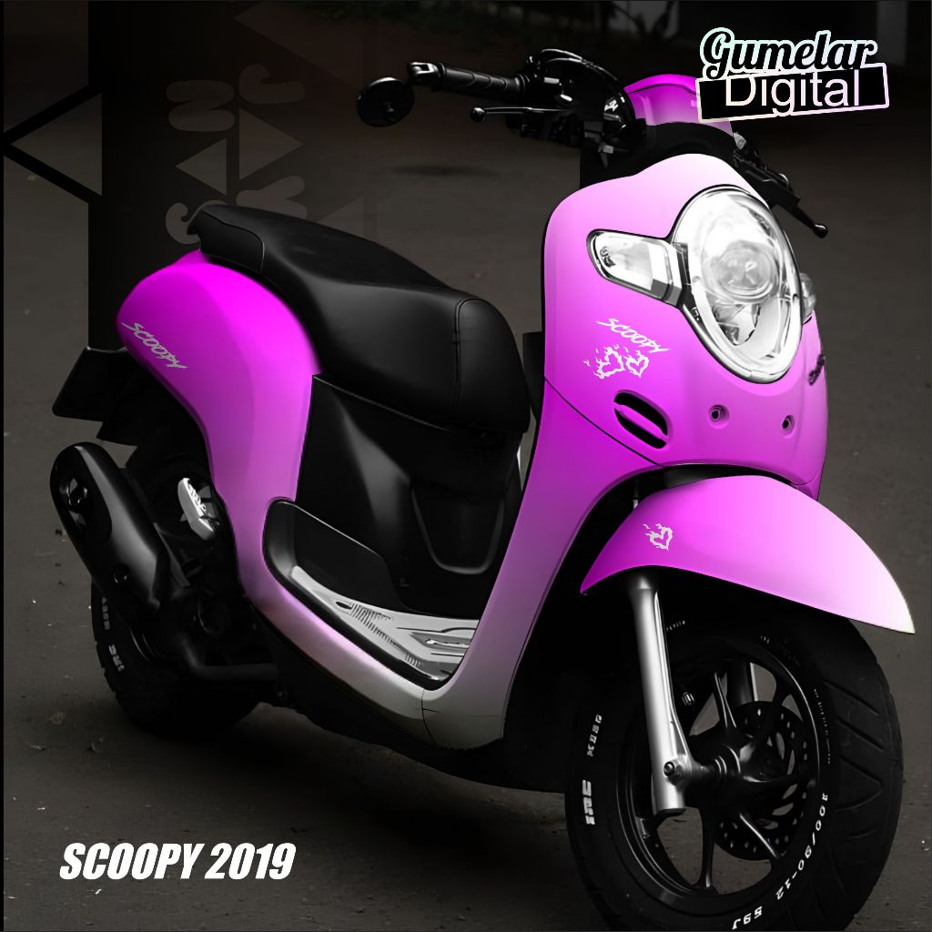 DECAL SCOOPY 2019 PELANGI TERBARU DECAL SIMPEL SCOOPY 2019 001