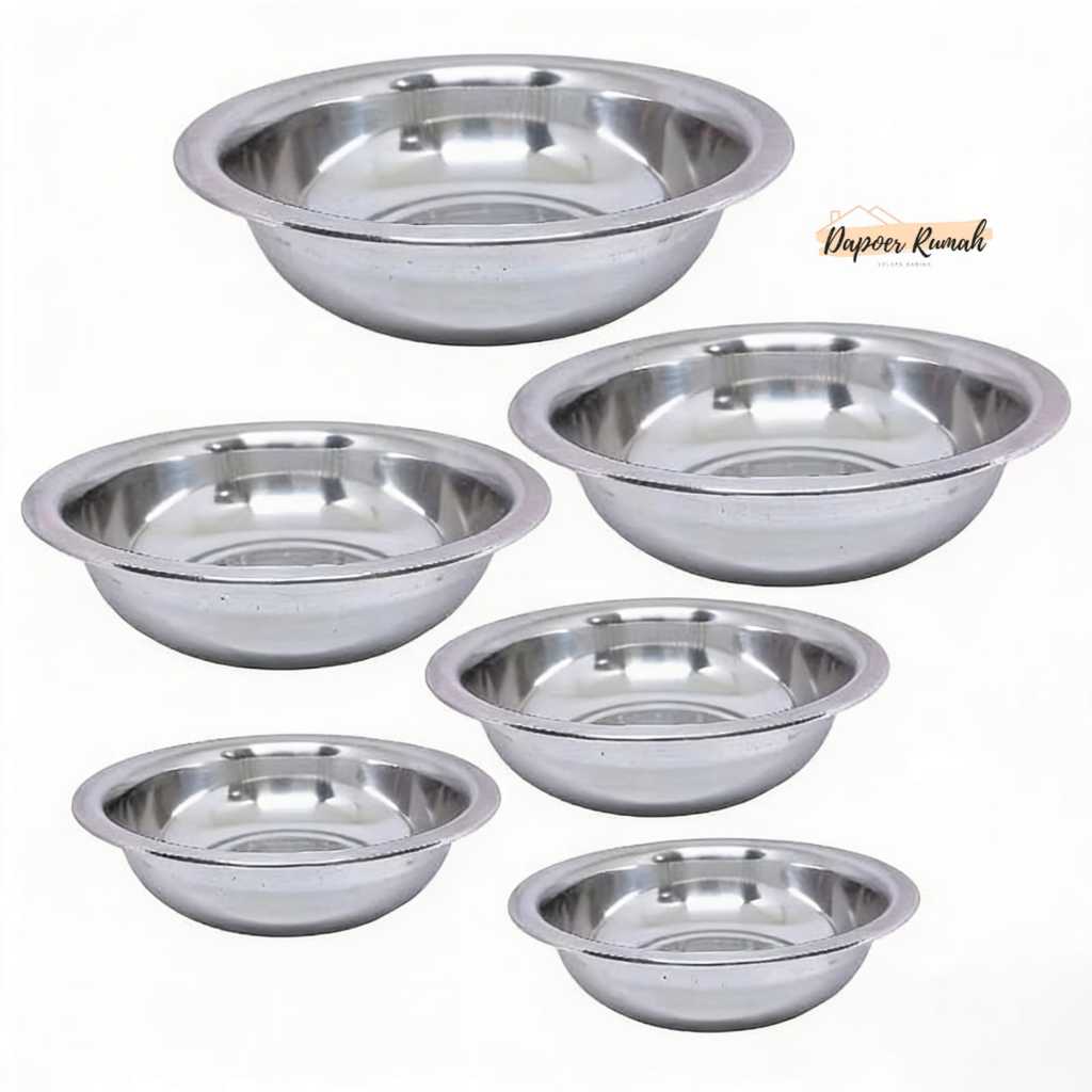Baskom Homelux Ukuran 30 32 34 36 Cm/Baskom Stainless/Baskom Besar