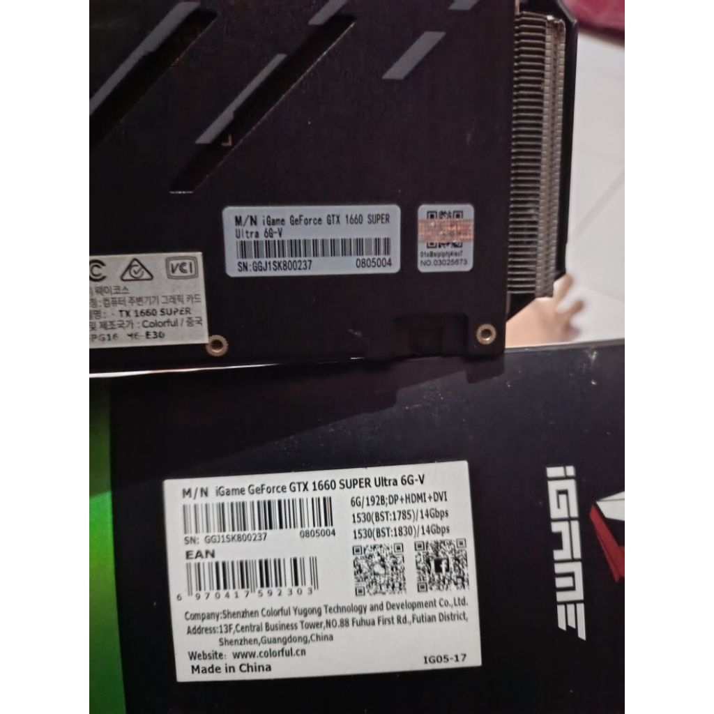 GTX 1660 Super Colorful Igame