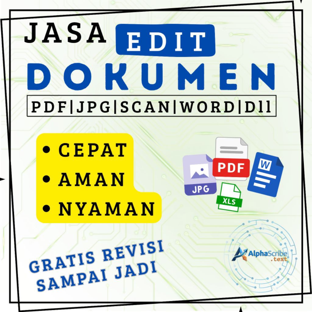 LAYANAN JASA EDIT DOKUMEN PDF JPG SCAN SERTA DOKUMEN LAINNYA