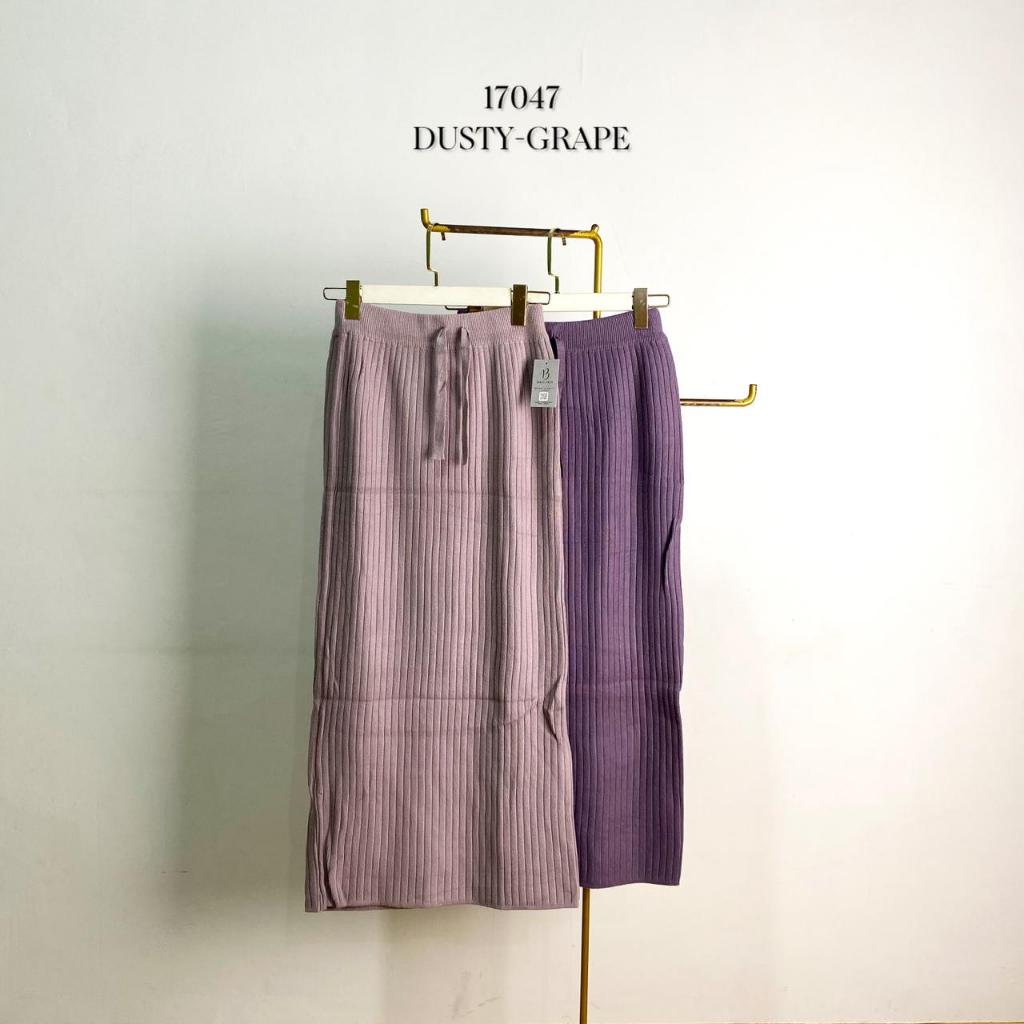 522116 - 17047 ROK RAJUT PANJANG POLOS WANITA PINGGANG KARET PREMIUM WANITA SERUT TALI DEPAN VARIASI