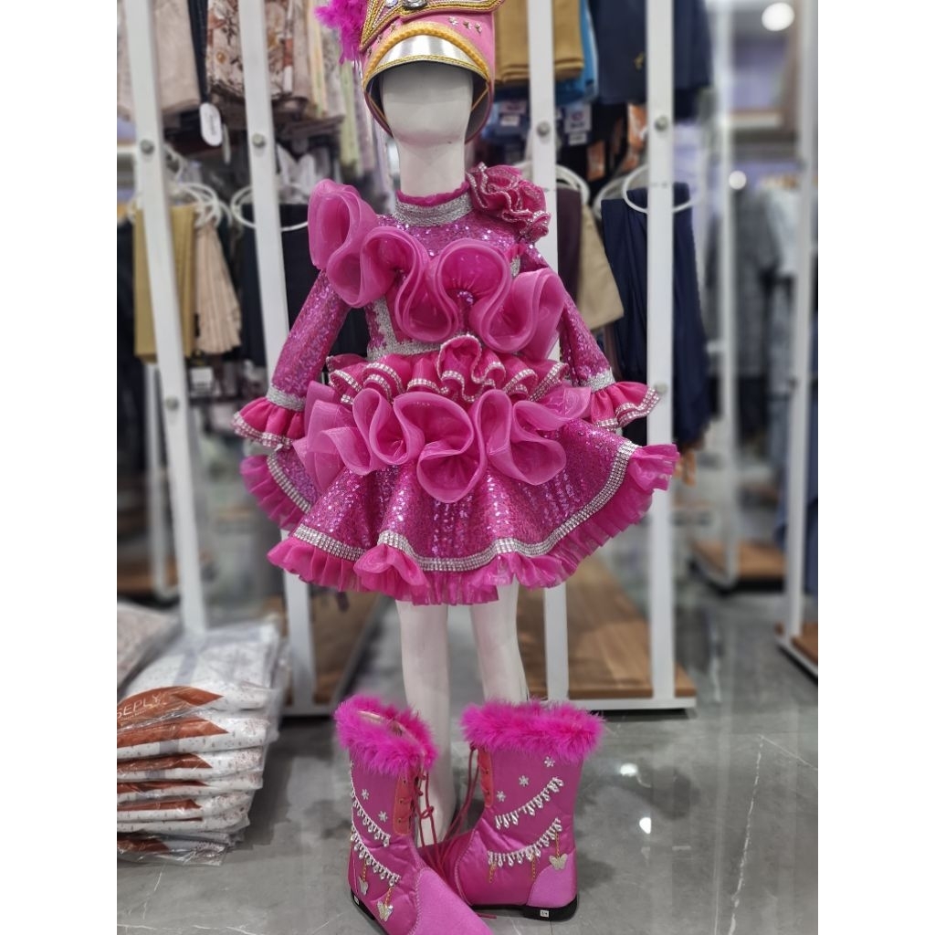 Baju Mayoret Pink Selempang/Kostum Mayoret Cantik Terbaru