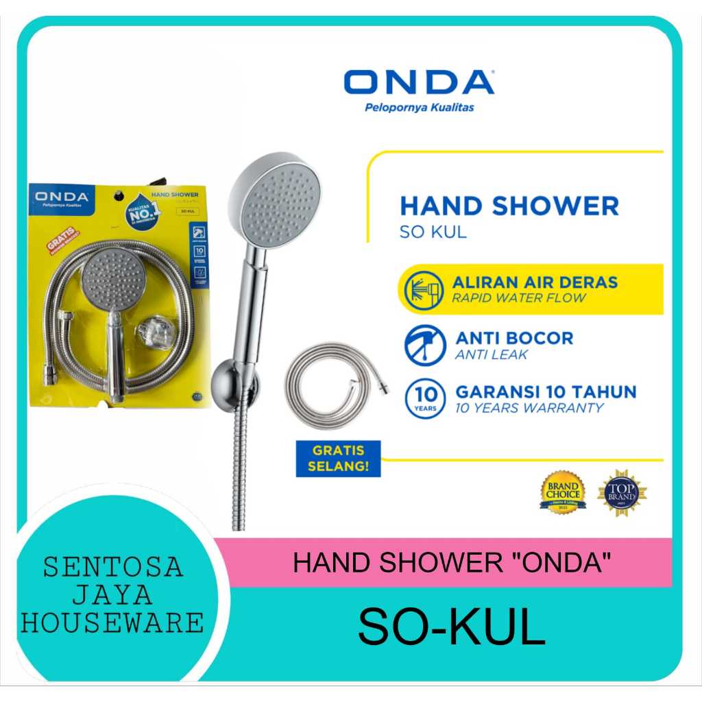 HAND SHOWER MERK ONDA / SHOWER MANDI SET ONDA