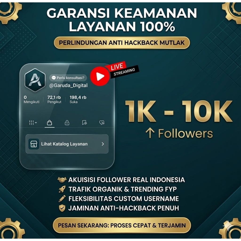 Akun TikTok Followers Indonesia Real dan Aktif mulai dari 1k hingga 10k Bergaransi