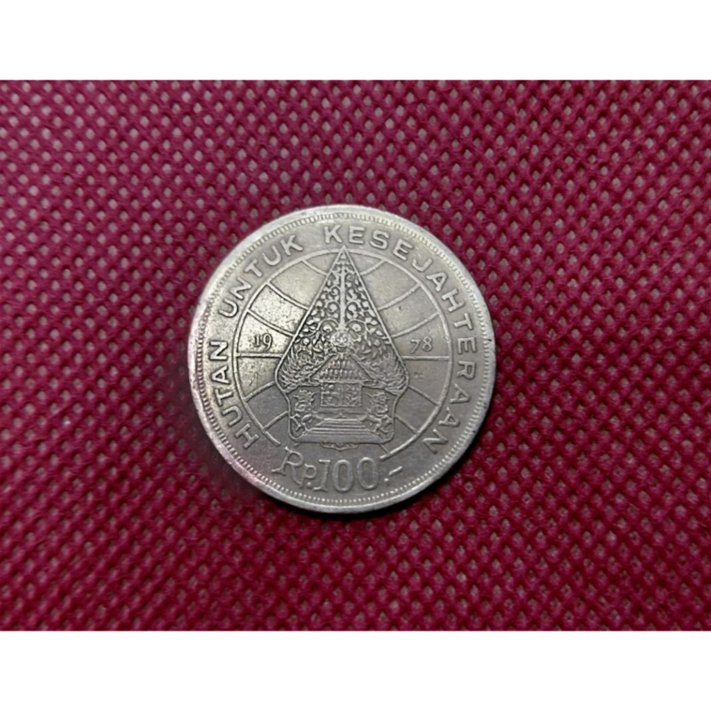 Uang Koin Logam Indonesia Kuno 100 Rupiah Wayang 1978 Hutan Untuk Kesejahteraan