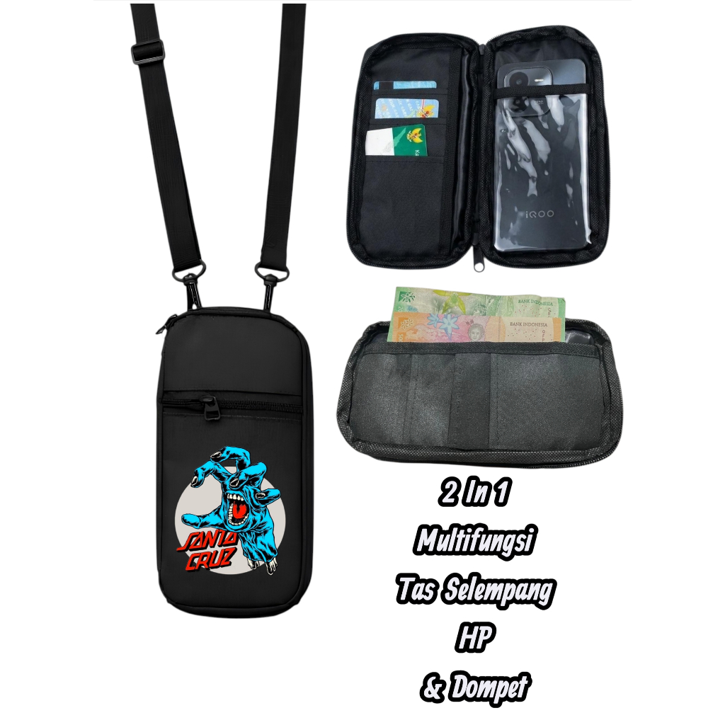 Tas Selempang HP Multifungsi Santa Cruz – Dompet HP Sling Phone Stylish & Praktis Unisex