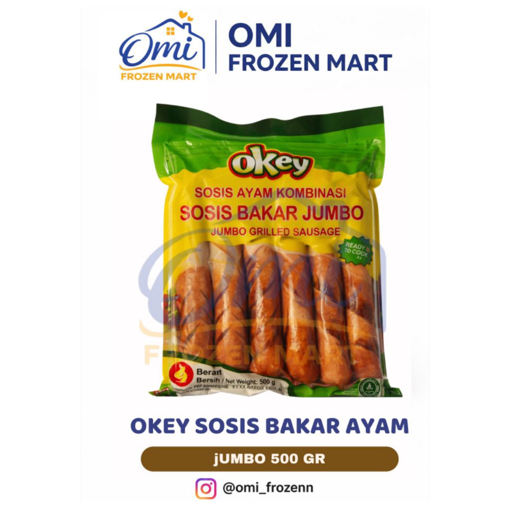 Okey Sosis Bakar Ayam Jumbo 500 gr