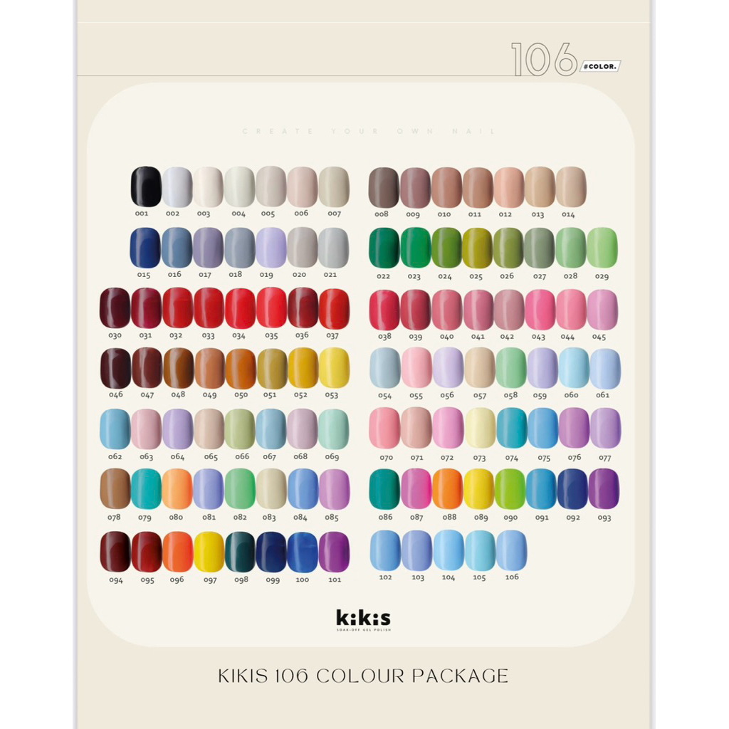 Gel Color Kikis kode 001-100 | Kikis Gel Polish | Gel Polish | Gel Kutek | Glitter | Gel Polish Shir