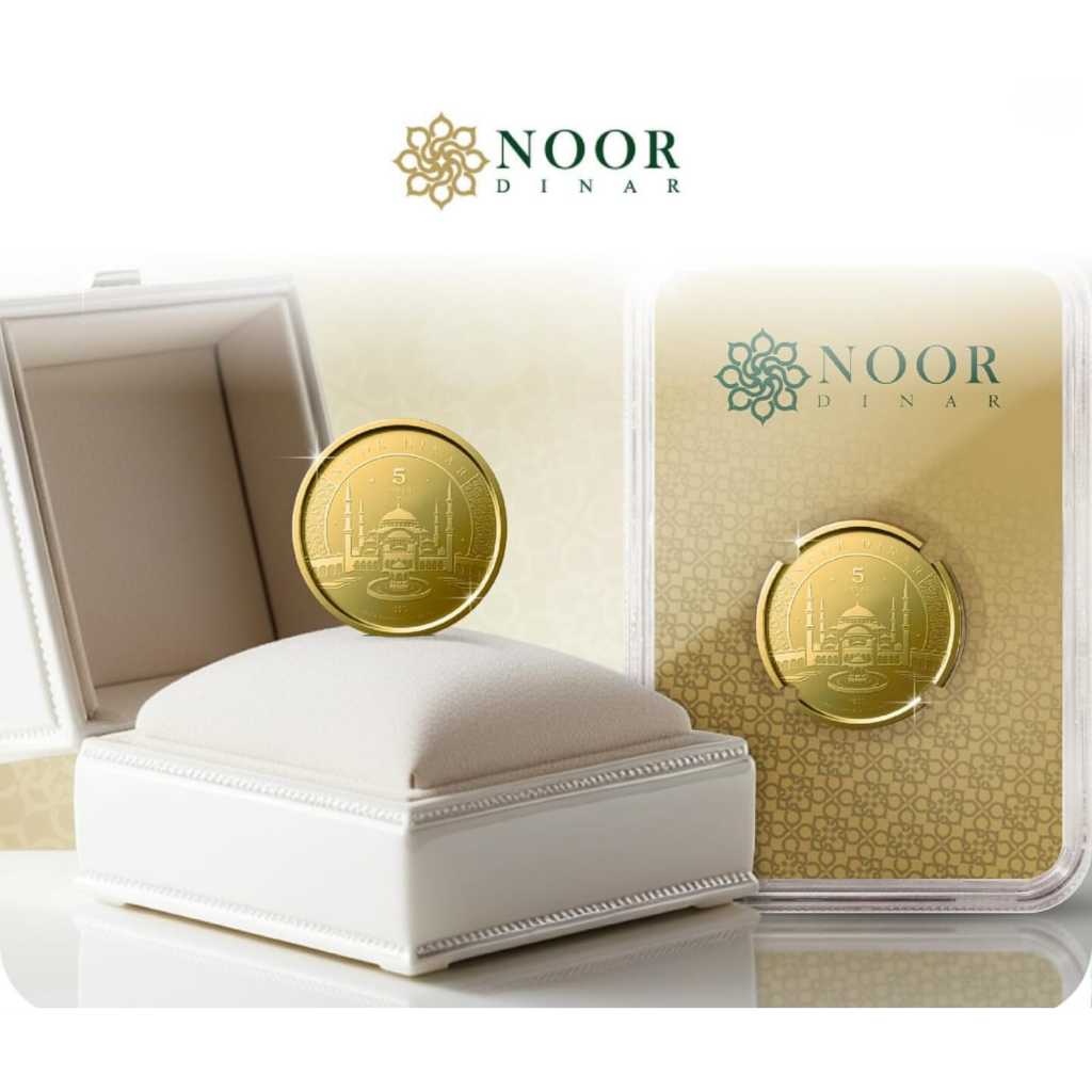 Logam Mulia Dinar PERURI Noor 5 Dinar Masjid Blue Mosque Turki (21,25 gram)