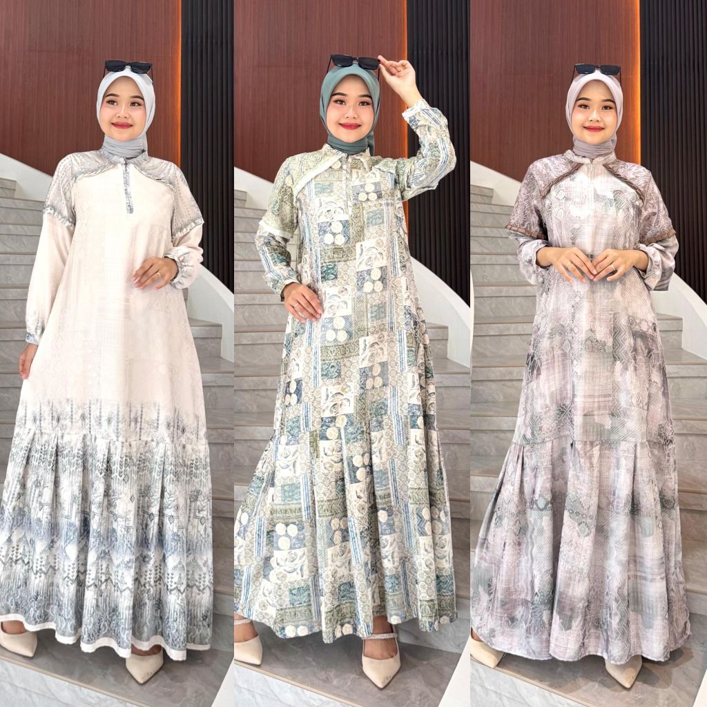 Adiona Dress Journey | Gamis Wanita Terbaru 2026 | Gamis Syari Premium Busui Friendly Adem | Gamis K