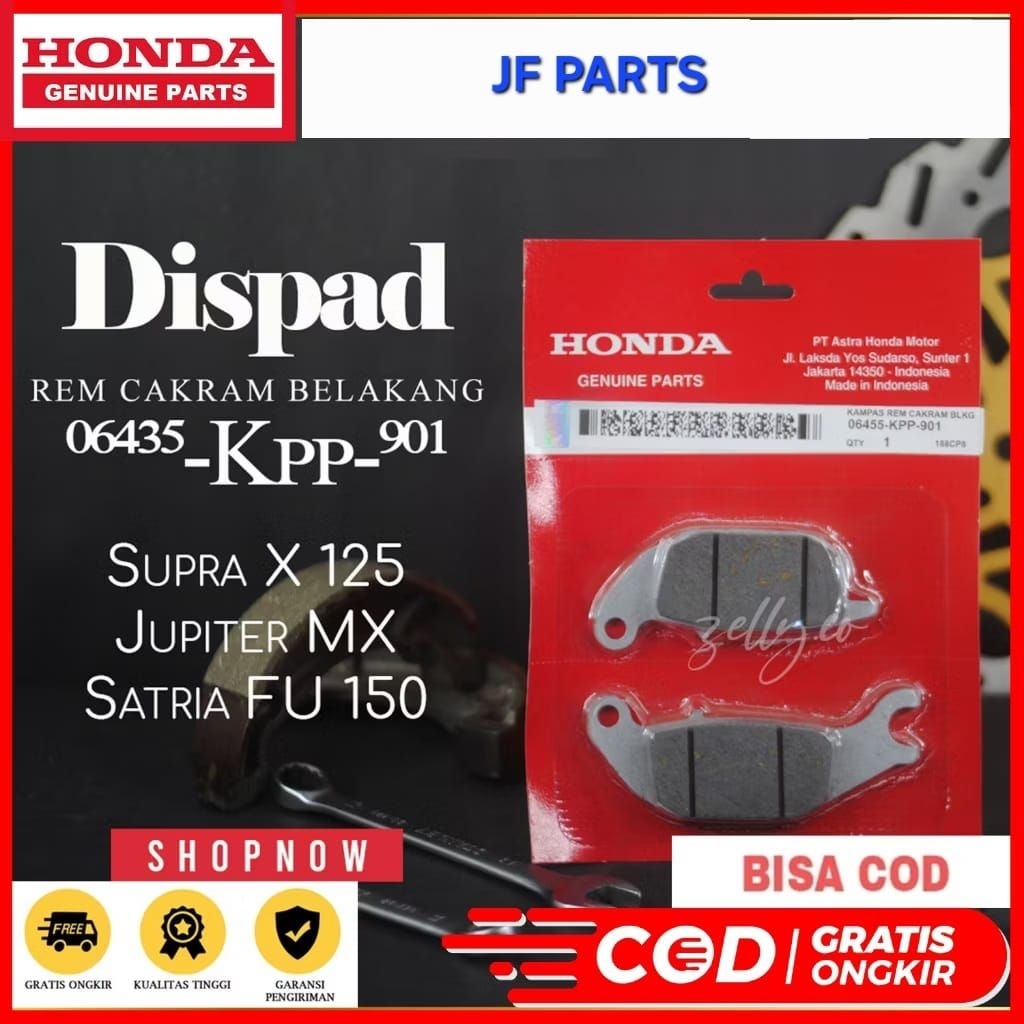 DISPAD DISKPAD / KAMPAS REM BELAKANG CAKRAM SUPRA X 125 FI BATMAN SUPRA X 125 FI BATMAN TIGER REVOLU