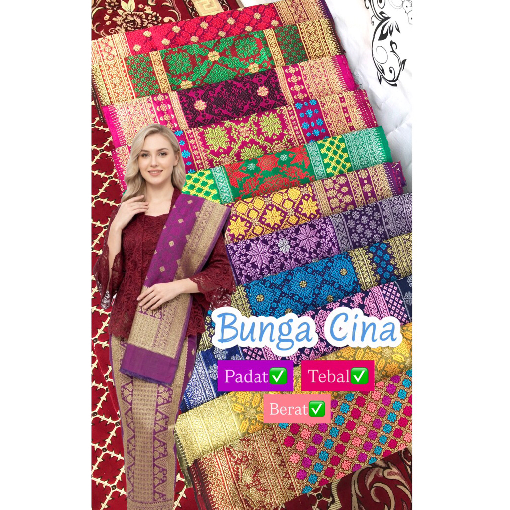 SONGKET TENUN BUNGA CINA GRADE ORI SPESIAL SALE!- ILHAM SONGKET PALEMBAG