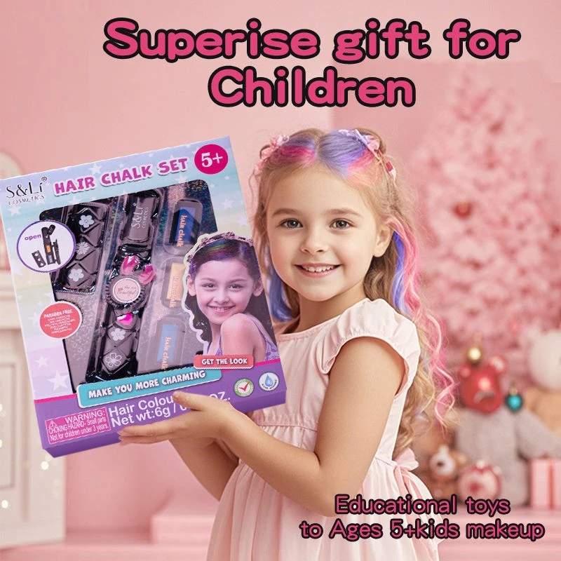 Mainan Sisir Cat Rambut Non-permanen Mainan Catokan Mewarnai Rambut Mainan Salon Rambut Anak