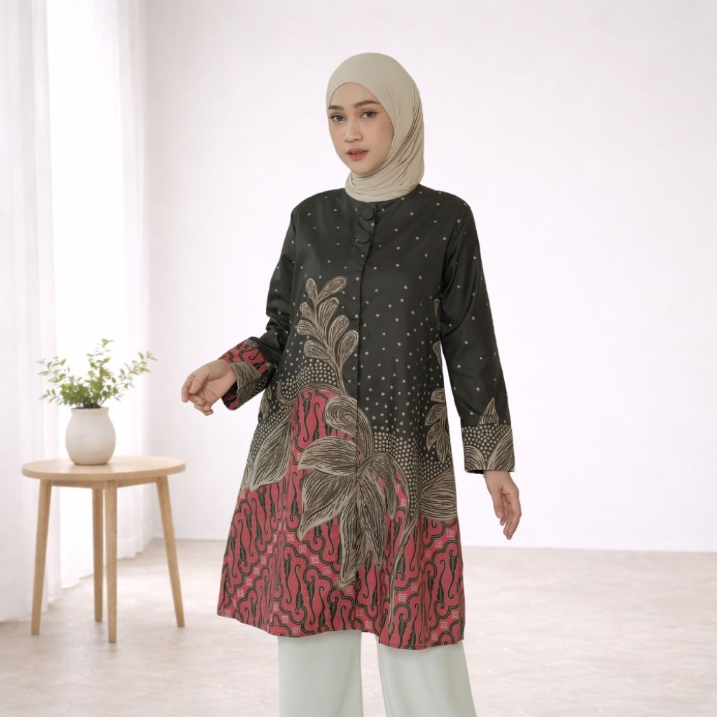 Tunik Batik Wanita Modern Baju Batik Busui Atasan Batik Tunik Motif Namara