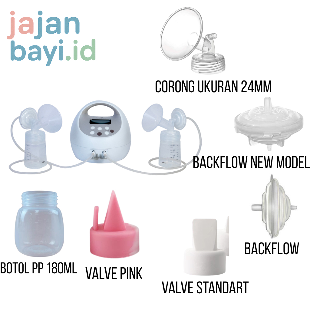 Spare Part Pompa ASI Spectra S1 PRO | Botol PP 180 ml Spectra S1 PRO | Valve Spectra S1 PRO | Backfl