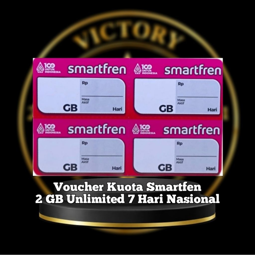 Voucher kuota Smartfren 2 GB 7 Hari Unlimited Nasional / Voucher kuota murah / kuota harian / Vouche