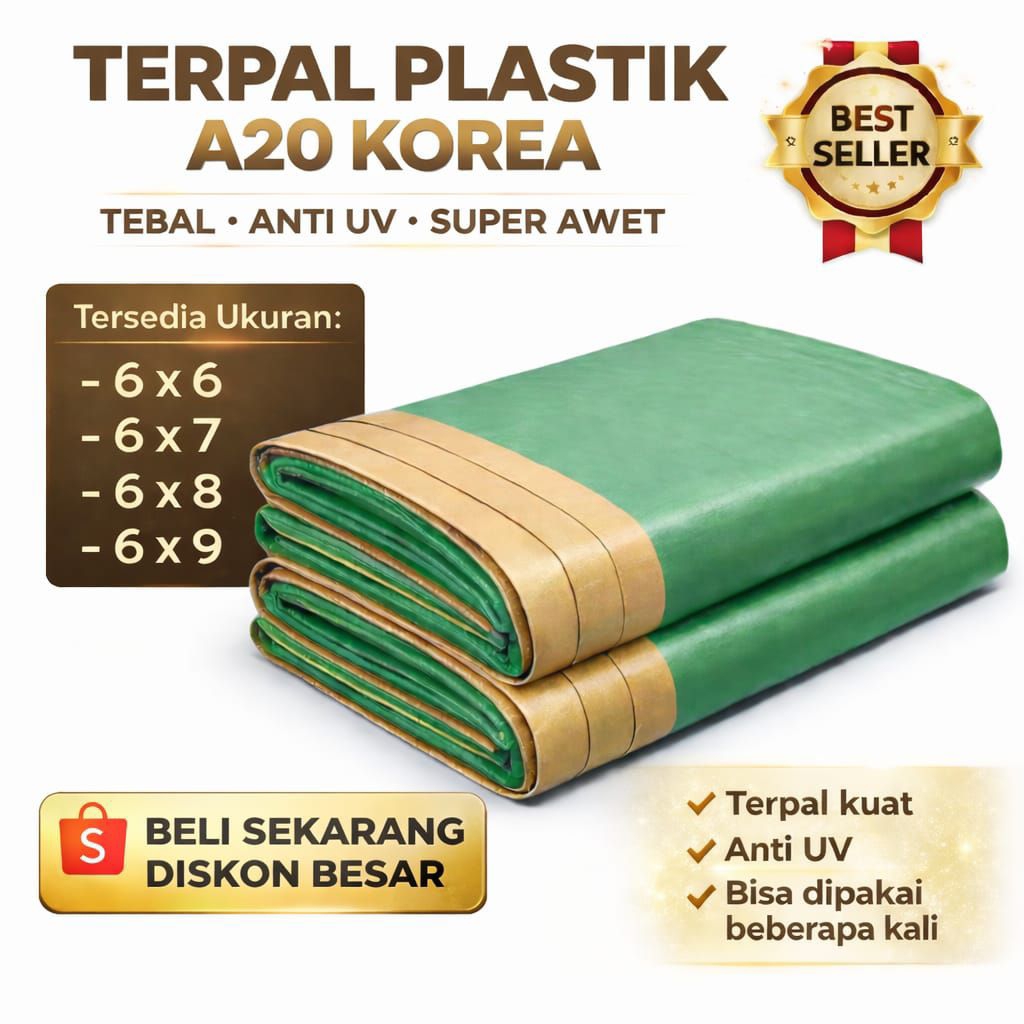 Terpal Korea A20 6x6 6x7 6x8 6x9 terpal tenda terpal plastik terpal truk terpal fuso terpal murah Te