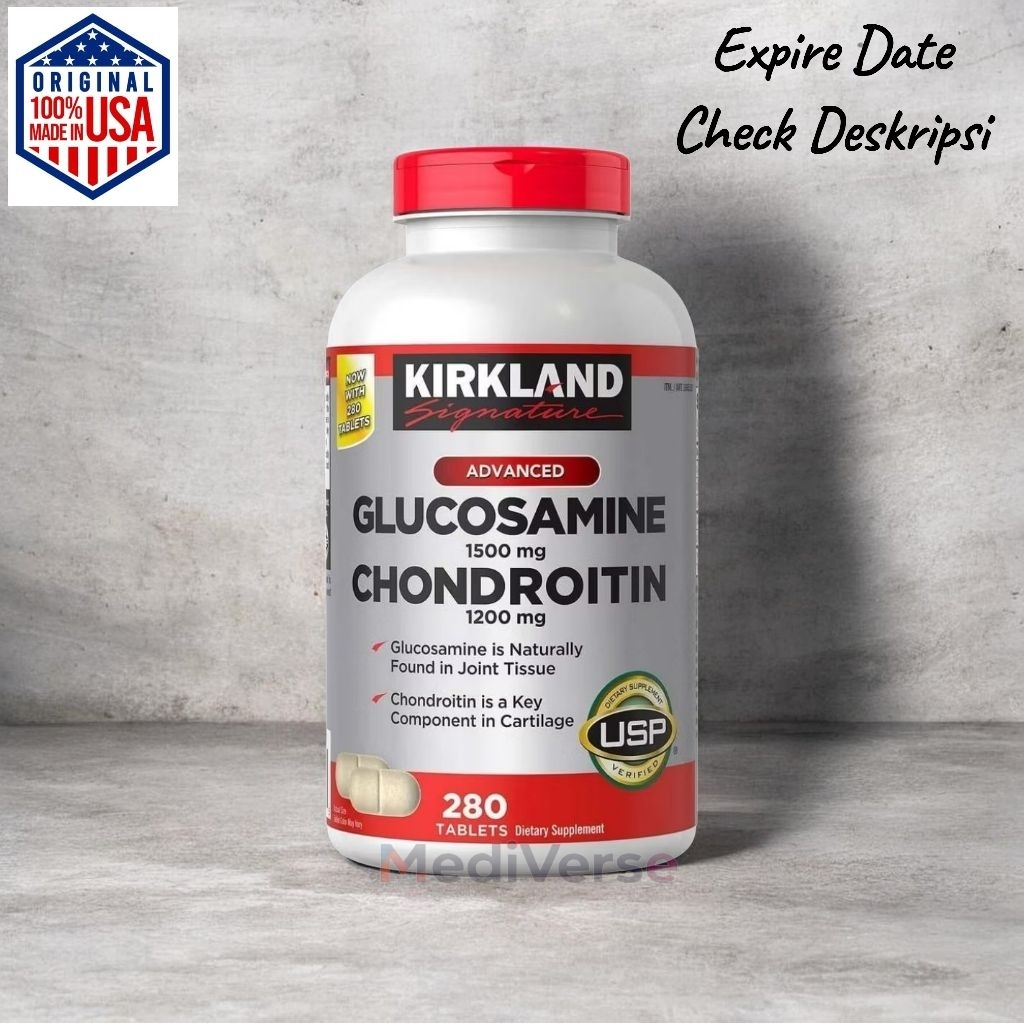 Kirkland Signature Glucosamine Chondroitin 280 Tablets Vitamin Tulang Rawan Sendi Otot