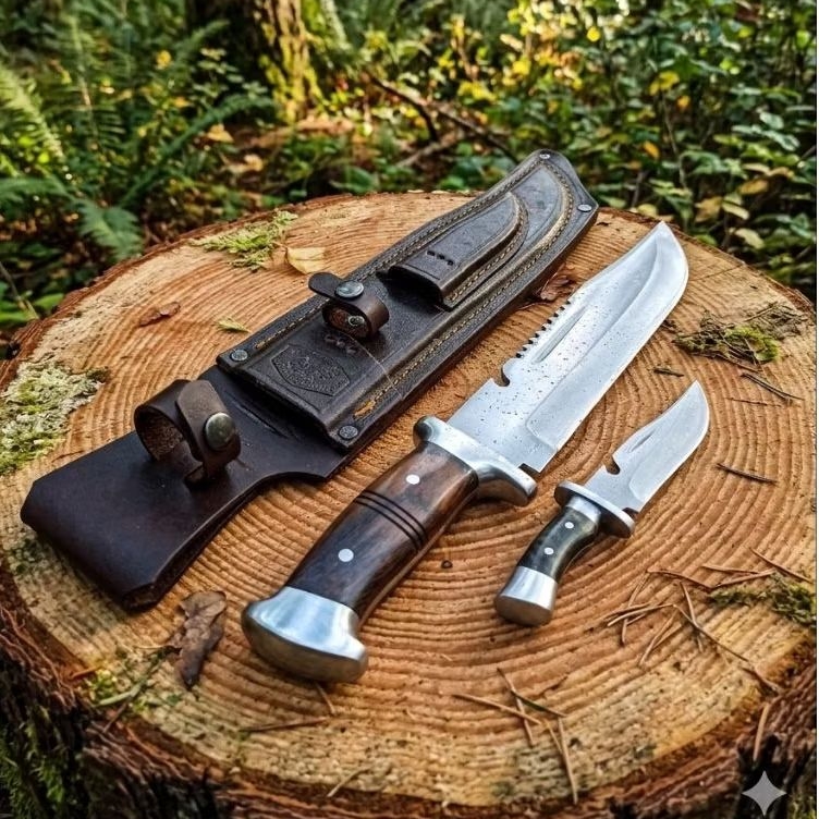 Pisau hunting survival baja per fulltang asli