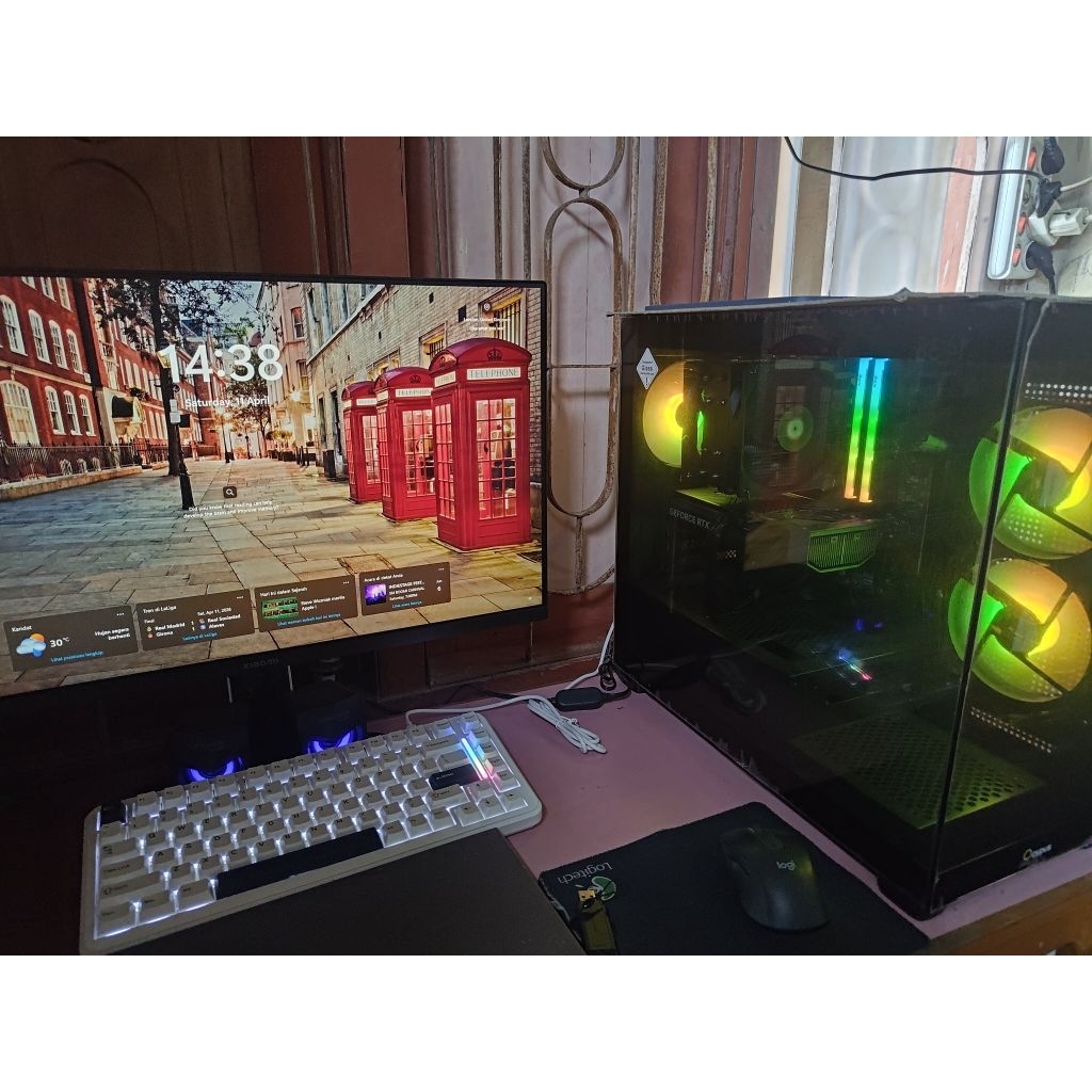 1 SET PC RAKIT ryzen 7 5700X RTX 5060 TI 16GB 32GB RAM 1TB SSD