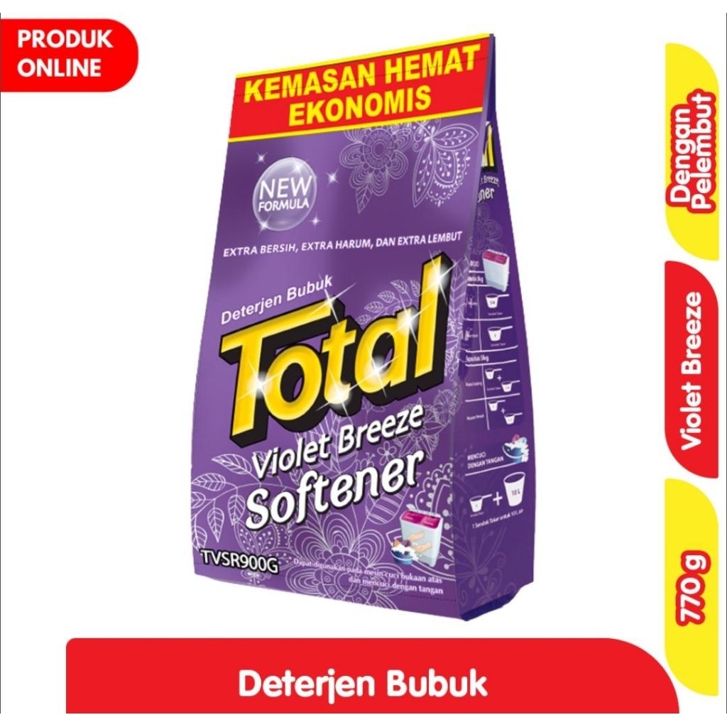 Deterjen Bubuk Total Harum 770g