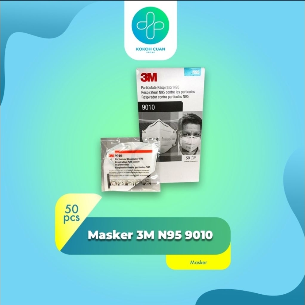 Masker 3M N95 9010 isi 50 | Masker Anti Debu | Masker Respirator