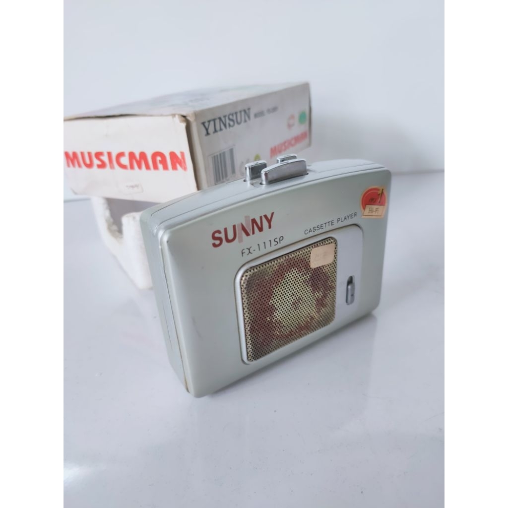 Tape Walkman Sunny FX-111SP vintage NOS cassette player pemutar kaset pita antik koleksi tape walkma