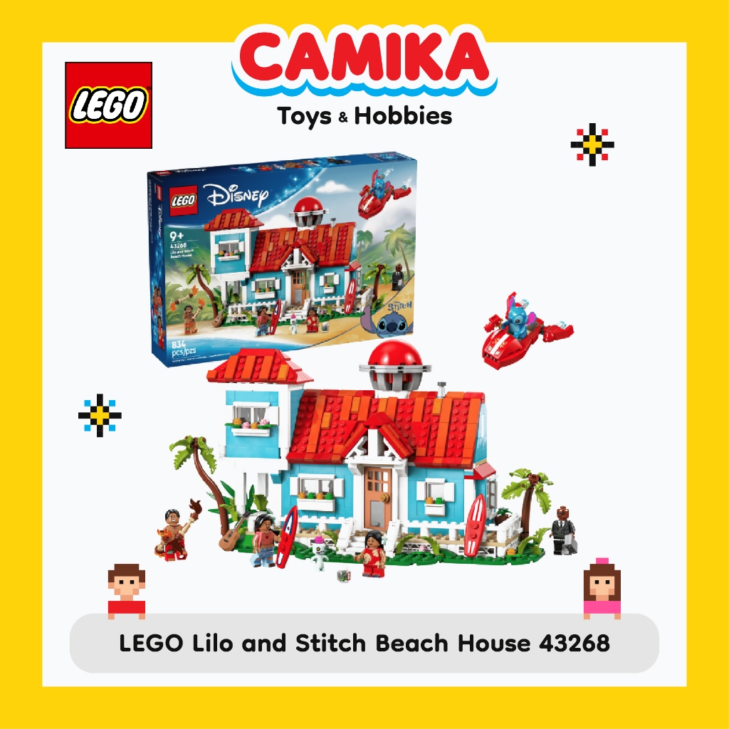 LEGO 43268 Lilo and Stitch Beach House - 834 pcs #43268 - 100% LEGO ORIGINAL - Camika Toys & Hobbies