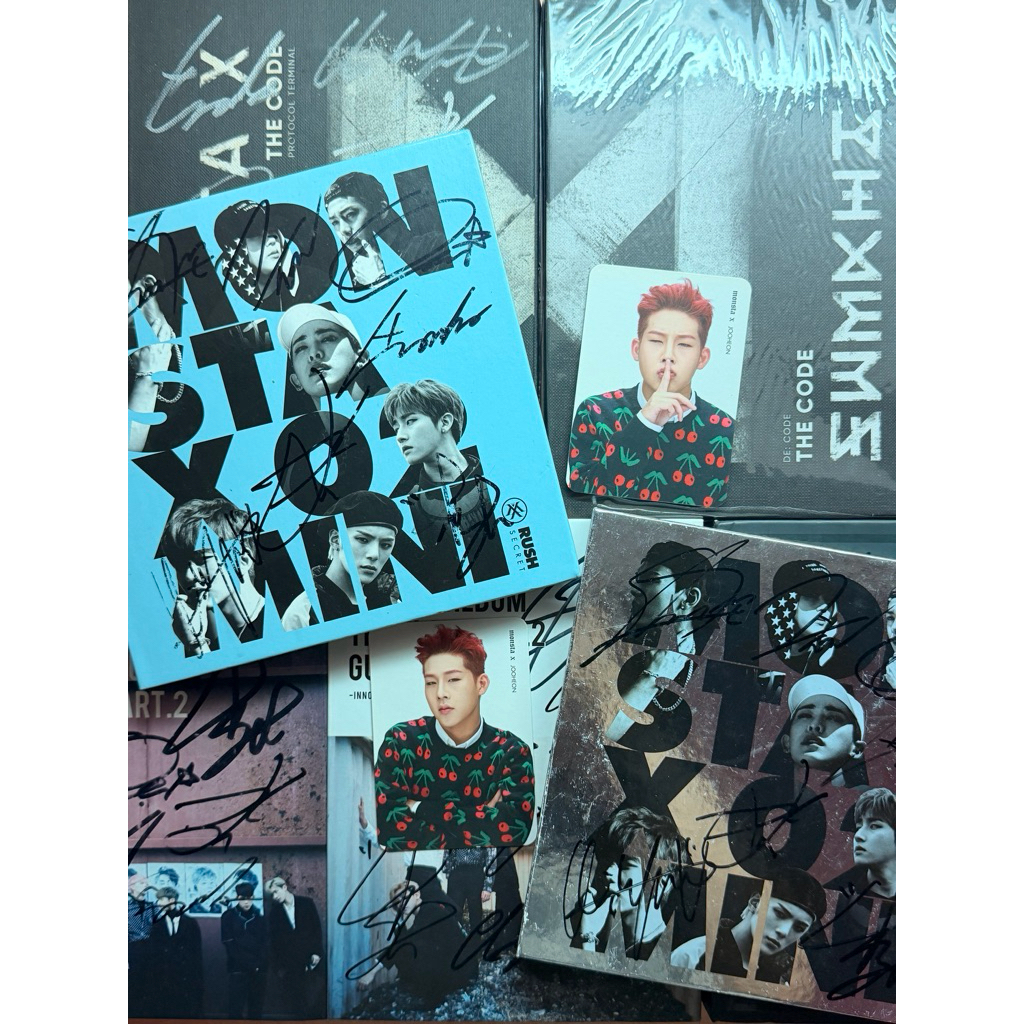 WTS IN RUSH PHOTOCARD PC MONSTA X PHOTOCARD RUSH JOHEON ALBUM OFFICIAL GOODS STICKER PRELOVED UNSEAL