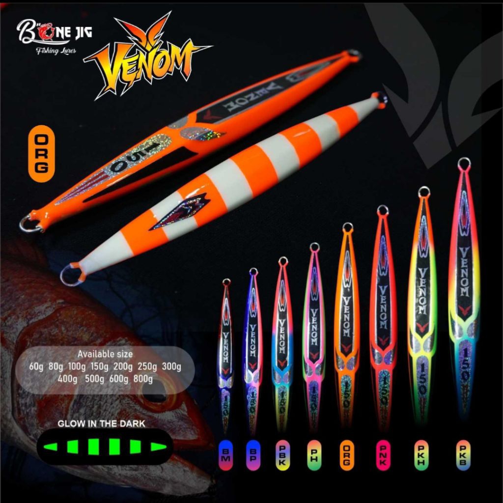 jig venom dari bone jig 60g/80g.