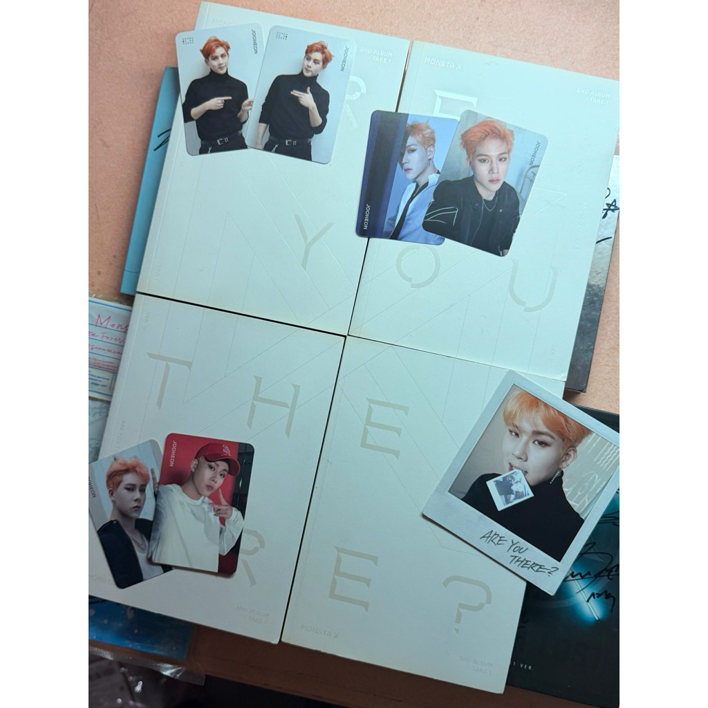 WTS IN RUSH PHOTOCARD PC MONSTA X PHOTOCARD POSTCARD ARE YOU THERE? JOHEOON OFFICIAL GOODS STICKER B