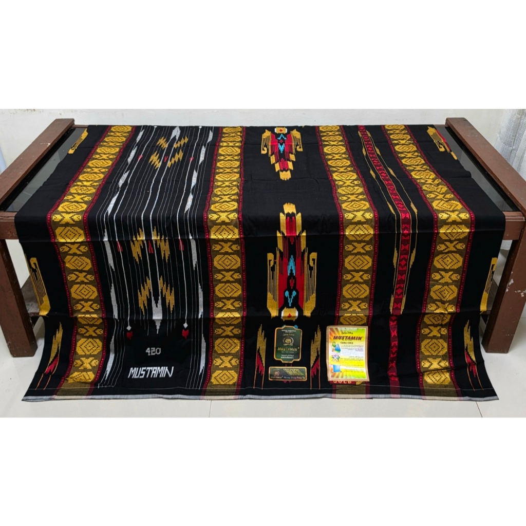 (TERLARIS) Sarung Tenun Tradisional Mustamin 420 Motif SID bahan Sutra 50% Exclusive