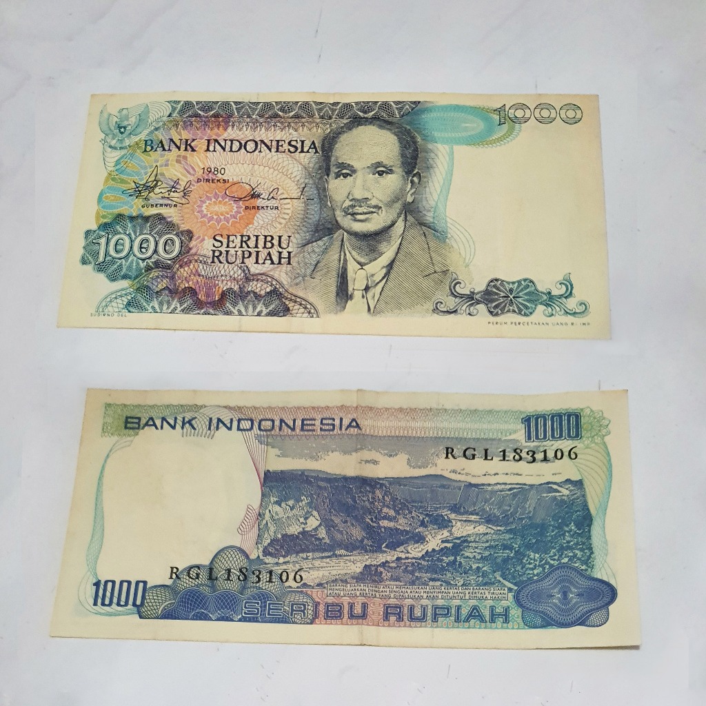 Uang Kuno 1000 Rupiah Sutomo Tahun 1980 Asli
