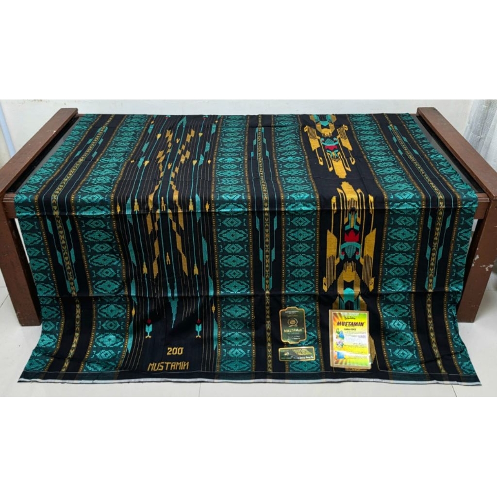 Sarung Tenun Mustamin 200/400 SGE songket full timbul