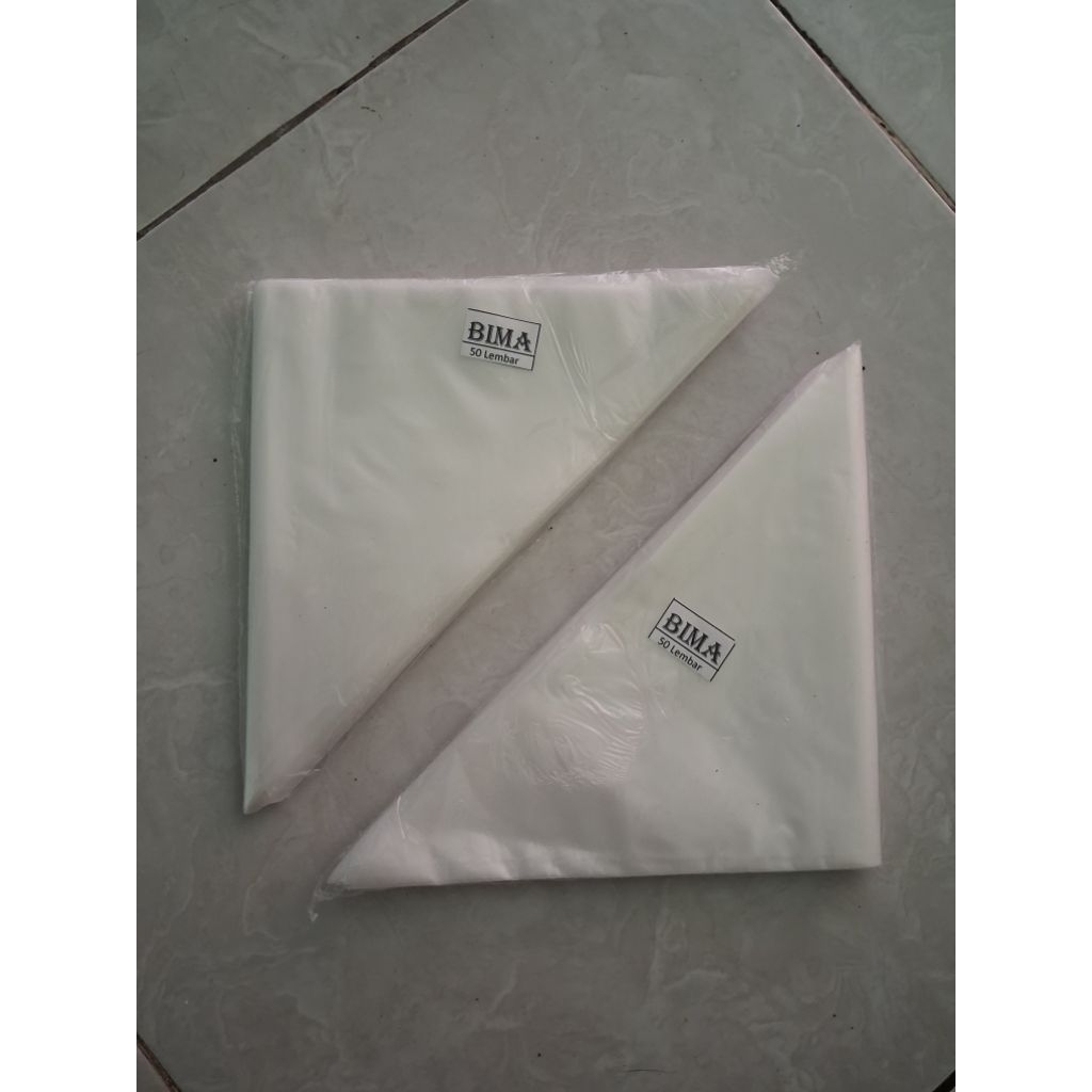 Piping Bag jumbo Plastik Segitiga isi 50 pcs