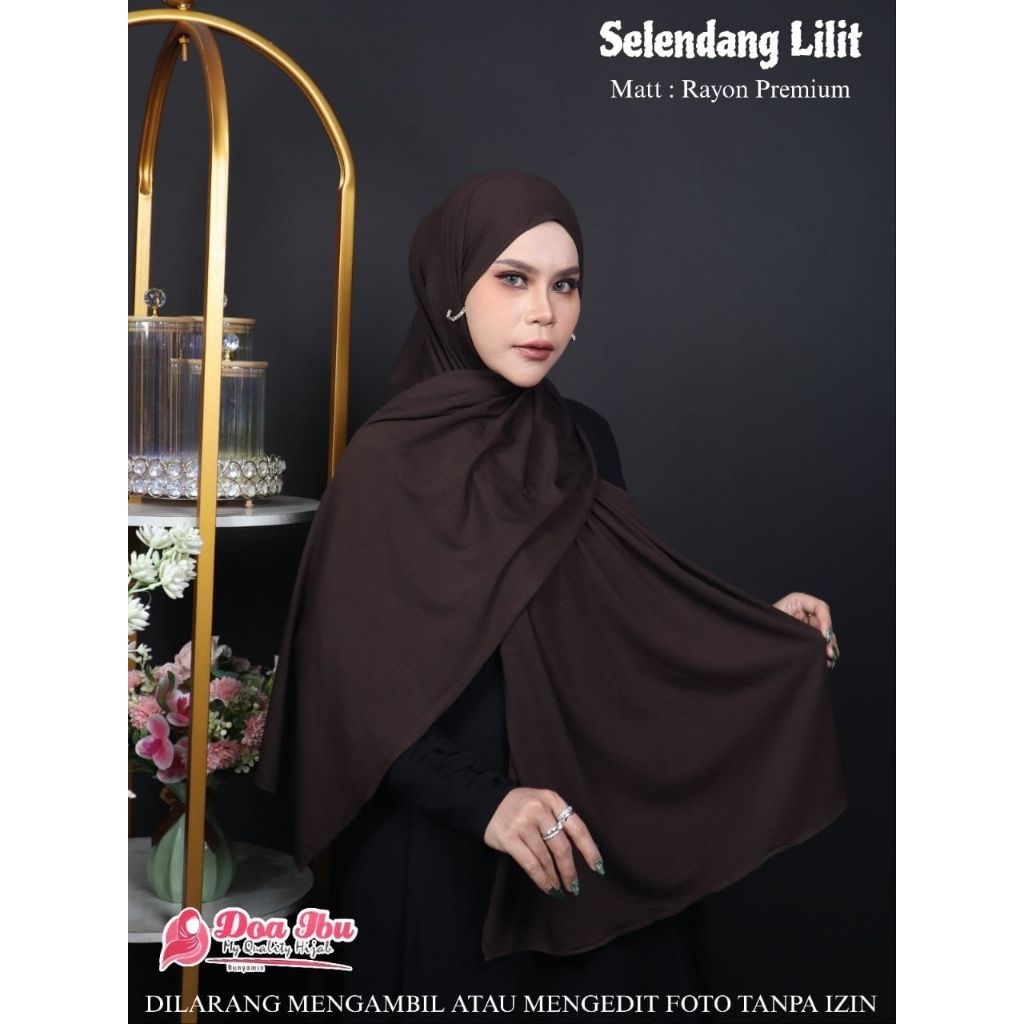 JILBAB PASHMINA Rayon Pashmina mleyot doi Selendang Lilit by DOA IBU HIJAB